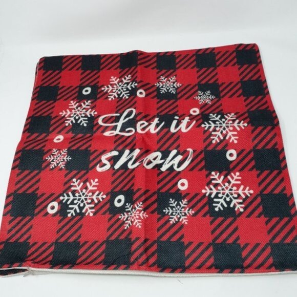 Decorative Holiday Throw Pillow Covers | Set of 4 | 18"x18" | Linen Blend - Picture 4 of 8